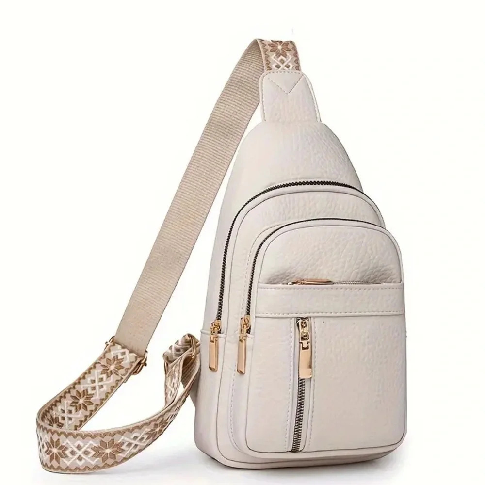 Multi-pocket Women's Vintage Chest Bag - Picture 4 of 5